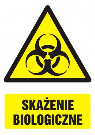 Znak Skażenie biologiczne na Folii Samoprzylepnej (GF025)