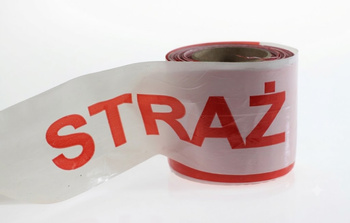Taśma ostrzegawcza STRAŻ dla straży pożarnej 80mm/100m
