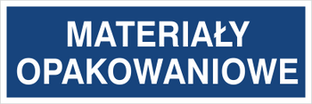 Znak materiały opakowaniowe na płycie PCV (802-08)
