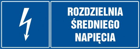 Znak Rozdzielnia średniego napięcia na płycie PCV (HH034)