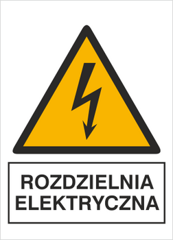 Znak Rozdzielnia elektryczna na folii samoprzylepnej (330-20)