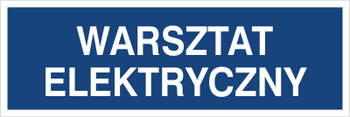 Znak warsztat elektryczny na płycie PCV (801-187)