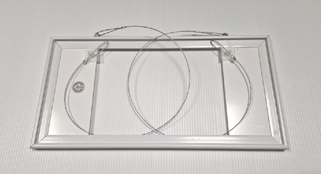 Ramki do znaków - Ramka podwieszana dwustronna z linką 10x30 cm