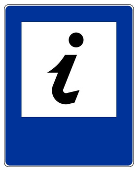 Znak informacyjny METALOWY Punkt informacji turystycznej (D34)