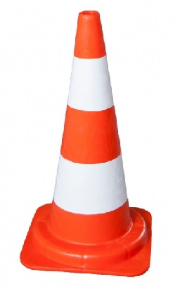 Pachołek drogowy PCV 54 cm odblaskowy