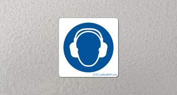 Oznaczenie Stosuj ochronę słuchu (Z123)