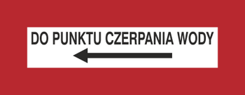 Znak do punktu czerpania wody (w lewo) na płycie PCV (231-21)