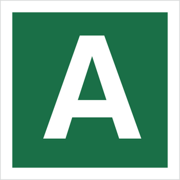 Znak stacja ewakuacyjna A (120-23) Techem