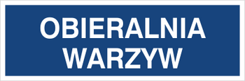 Znak obieralnia warzyw na płycie PCV (801-211)