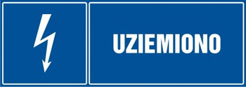 Znak Uziemiono na Folii Samoprzylepnej (HH003)
