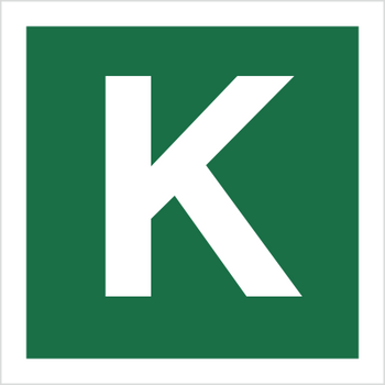 Znak stacja ewakuacyjna K (120-33) Techem