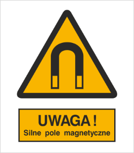 Znak uwaga silne pole magnetyczne (315)