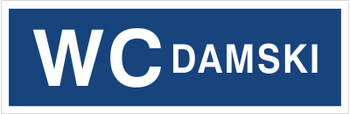 Znak wc damski na Folii Samoprzylepnej (823-38)