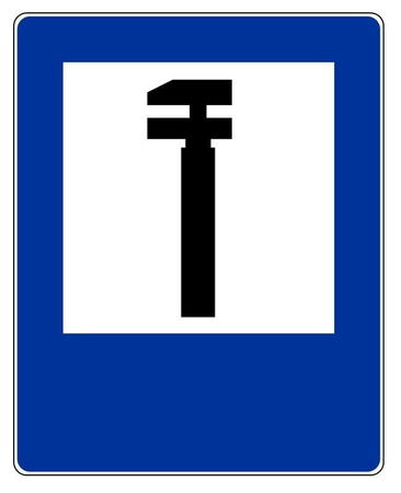 Znak informacyjny METALOWY Stacja obsługi technicznej (D26)