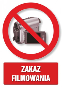 Znak Zakaz filmowania (PC104)