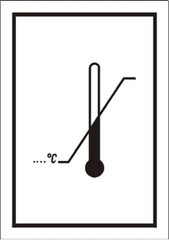 Znak przestrzegać zakresu temperatury... na Folii Samoprzylepnej (701-16)