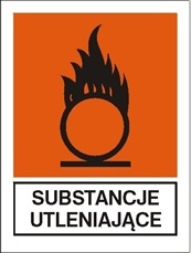 Znak substancje utleniające na płycie PCV (700-09)