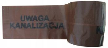Taśma ostrzegawczo-lokalizacyjna (z wkładką metalową) UWAGA KANALIZACJA 200mm/100m