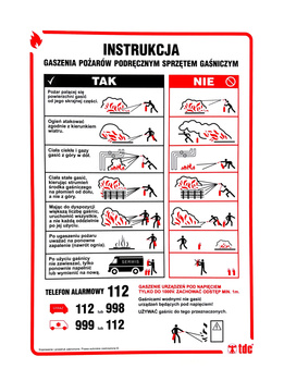 Instrukcja "Gaszenia pożarów podręcznym sprzętem gaśniczym" (DB050)