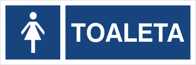 Znak toaleta damska na Folii Samoprzylepnej (823-22)