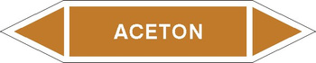 Tabliczka na rurociągi Aceton znak na Folii Samoprzylepnej (R-OCP01)