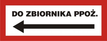 Znak do zbiornika ppoż na płycie PCV (BC135) Signproject