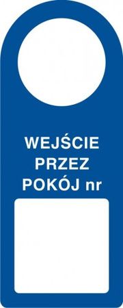 Zawieszka - Wejście przez pokój nr na płycie PCV (TC009)
