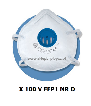 Półmaska ochronna filtrująca z zaworkiem X 100V FFP1 R D (op.10szt.)