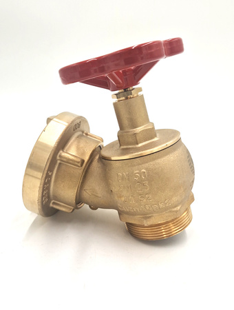 Zawór hydrantowy 52 mosiężny z nasadą mosiężną CNBOP