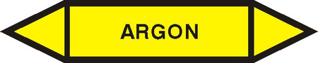 Tabliczka na rurociągi Argon znak na Folii Samoprzylepnej (R-G03)