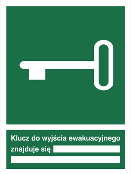 Znak klucz do wyjścia ewakuacyjnego znajduje się ... (117)