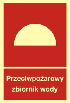 Znak przeciwpożarowy zbiornik wody (BB007)