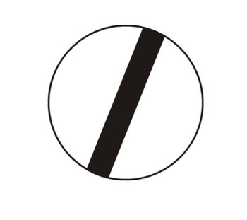 Znak zakazu METALOWY (B42) Koniec zakazów