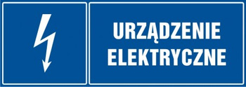 Znak Urządzenie elektryczne na płycie PCV (HH016)