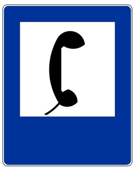 Znak informacyjny METALOWY Telefon (D24)