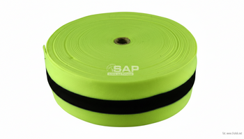 Taśma ostrzegawcza parciana poliestrowa żółto czarna fluorescencyjna 80mm/100m