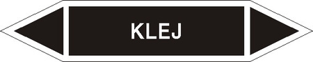 Tabliczka na rurociągi Klej znak na Folii Samoprzylepnej (R-IC03)