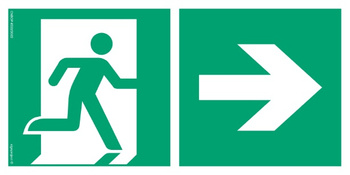 Znak kierunek do wyjścia ewakuacyjnego - w prawo (AE097) Signproject