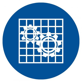 Znak nakaz stosowania osłony na Folii Samoprzylepnej (GJM027)