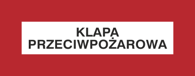 Znak klapa przeciwpożarowa na płycie PCV (231-23)