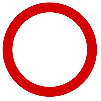 Znak zakazu METALOWY (B1) zakaz ruchu w obu kierunkach