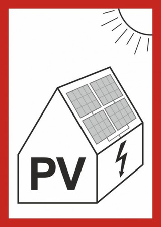 Znak instalacja fotowoltaiczna na Płycie PCV (PA-106)