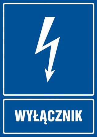 Znak Wyłącznik na Folii Samoprzylepnej (HG009)