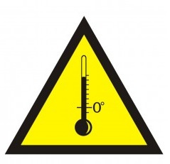 Znak ostrzeżenie przed wysokimi temperaturami na Folii Samoprzylepnej (JA 007)