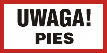Znak Uwaga! Pies (PA041)