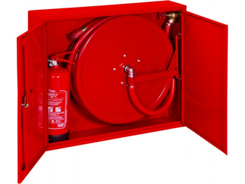Hydrant wewnętrzny DN25 smukły z miejscem na gaśnicę obok BOXMET LTD