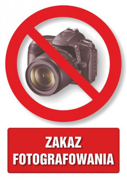 Znak Zakaz fotografowania (PC101)
