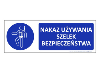 Znak Nakaz używania szelek bezpieczeństwa (T109)