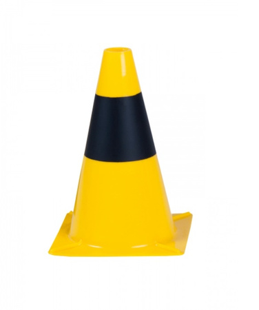 Pachołek drogowy żółto czarny PE 30 cm
