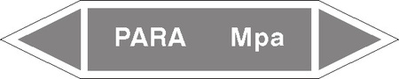 Tabliczka na rurociągi Para... MPa znak na Folii Samoprzylepnej (R-P03)